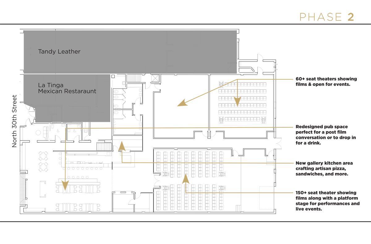 Proposed layout of Art House Cinema and Pub
